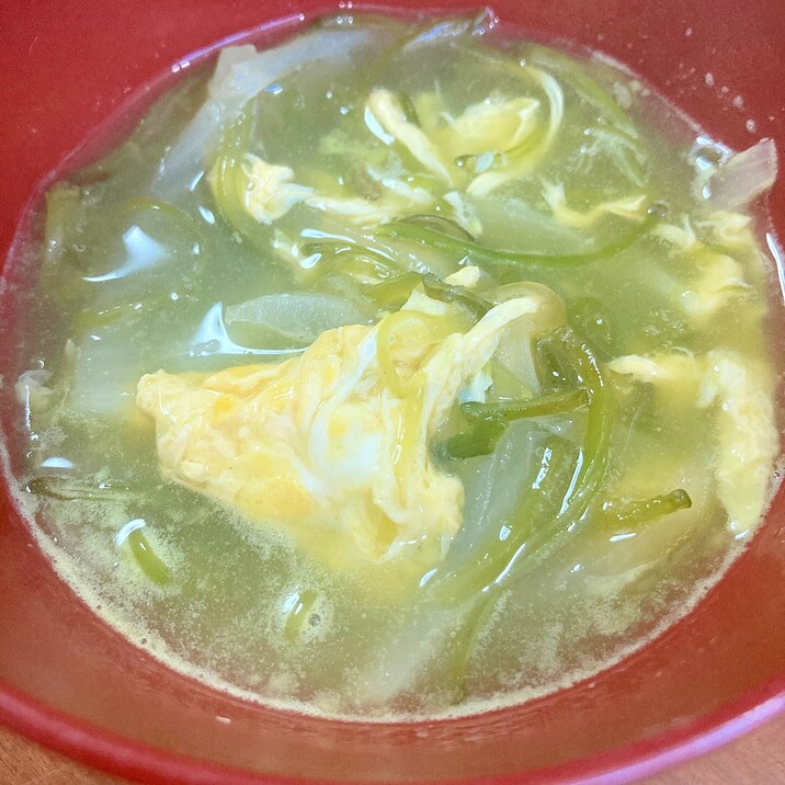 めかぶの卵スープ